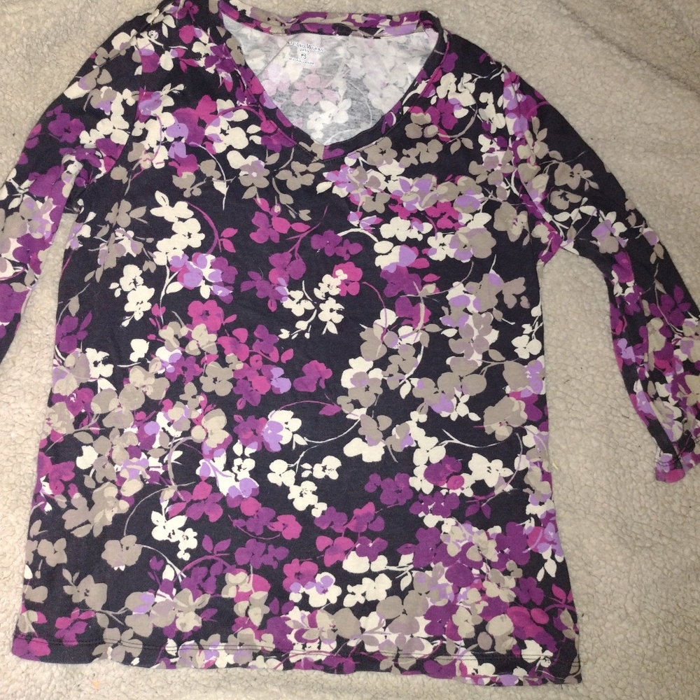 Studio Works petite floral shirt